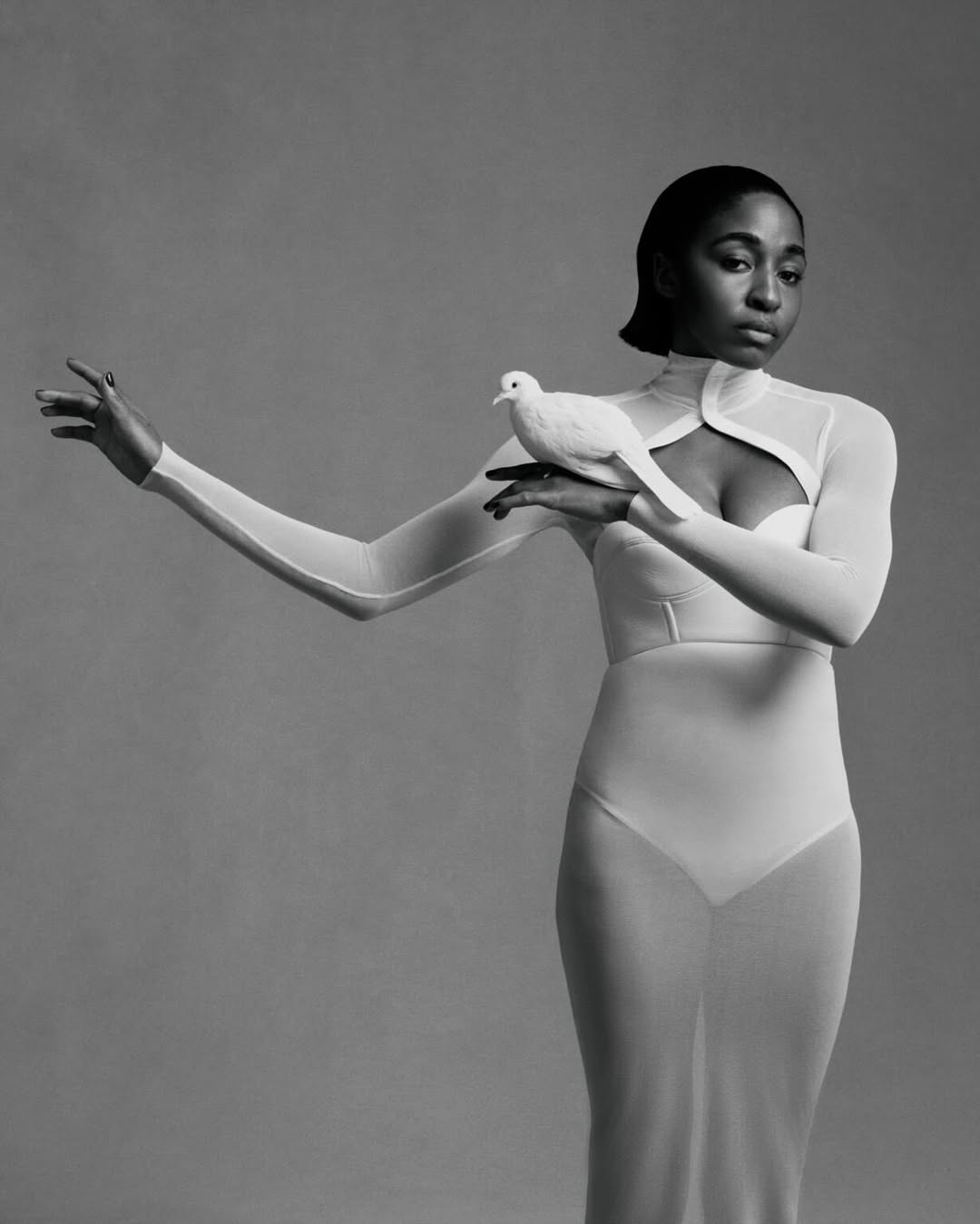 @ayoedebiri 📸 by @tylersphotos for @thebeyondnoise 🕊️⁠
⁠
Photographer: @tylersphotos⁠
Stylist: @yohanalebasi⁠
Hair: @jawaraw⁠
Makeup: @emikaneko⁠
Set design: @whitneyhellesen⁠
Casting: @tommacklinstudio⁠
Talent: @ayoedebiri⁠
Production: @partner.films