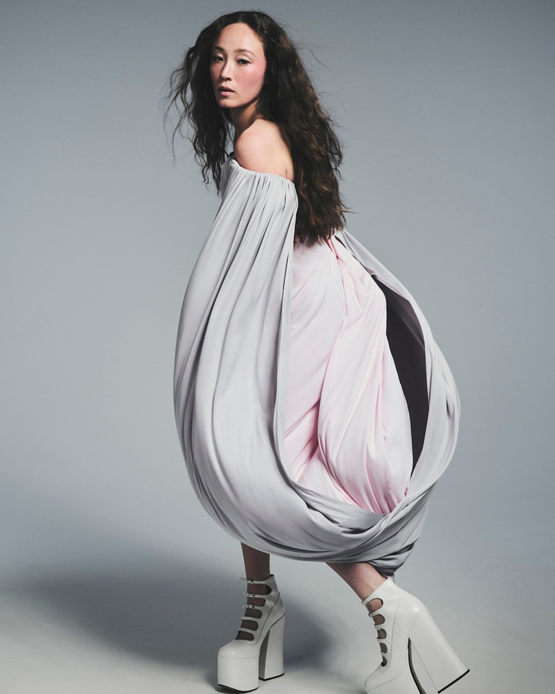 Havana Rose Liu for Grazia USA. Effortless form with a modern edge.⁠
⁠
Shot at PIER59 Studios.