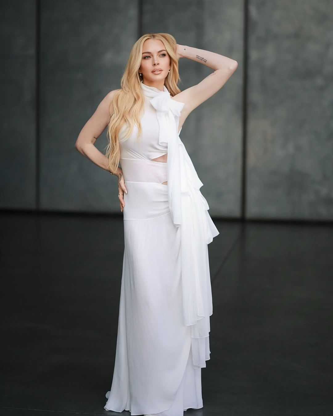 @lindsaylohan bringing the energy, no set needed.⁠
⁠
Shot at PIER59 Studios.