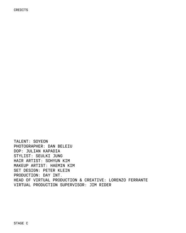 SOYEON for Coach, in a snowfall crafted for...