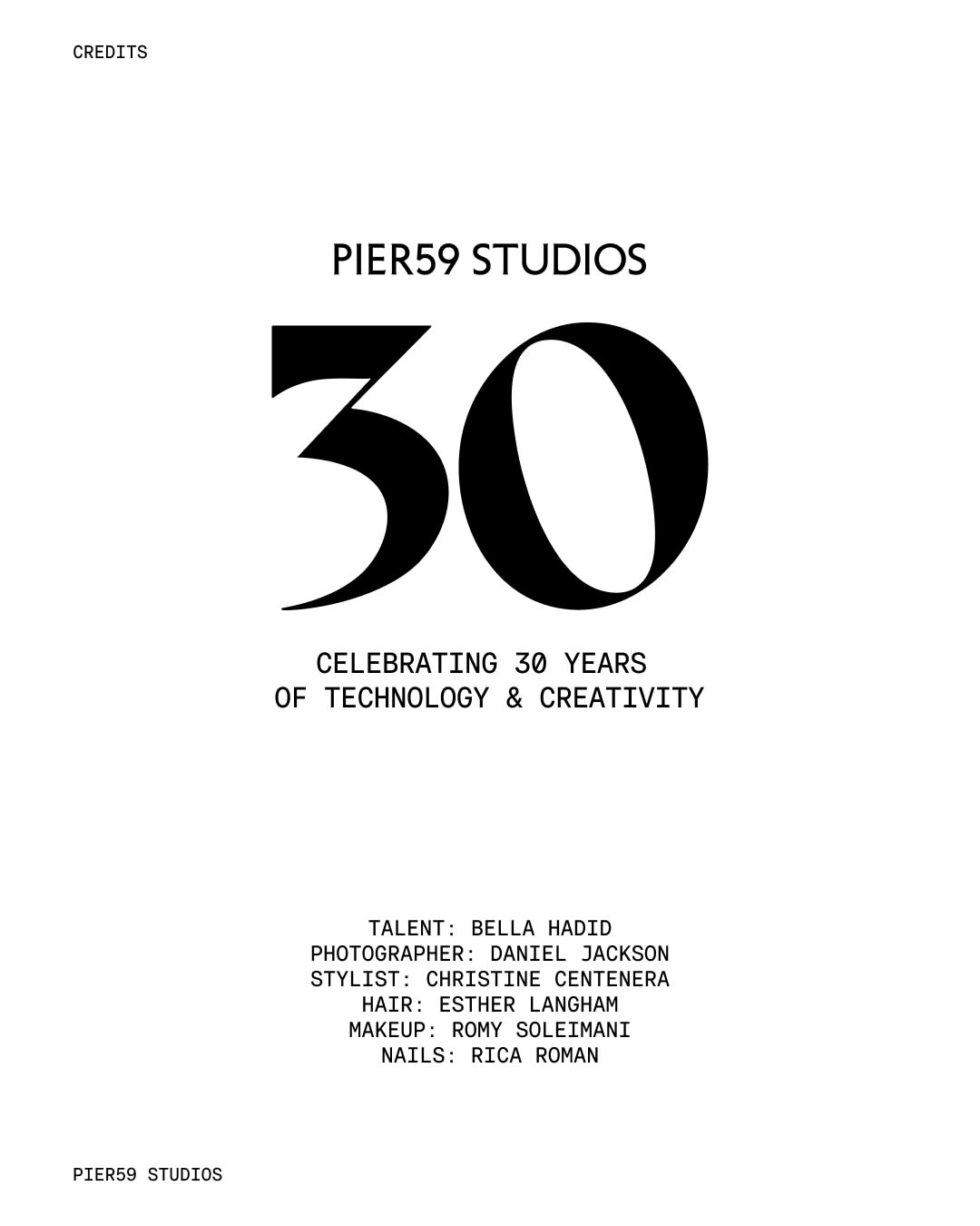 From our archive. One of many productions that shaped visual culture over the last three decades.⁠
Bella Hadid for Vogue Australia. Shot at PIER59 Studios.⁠
Join us as we celebrate 30 years of creativity & technology.