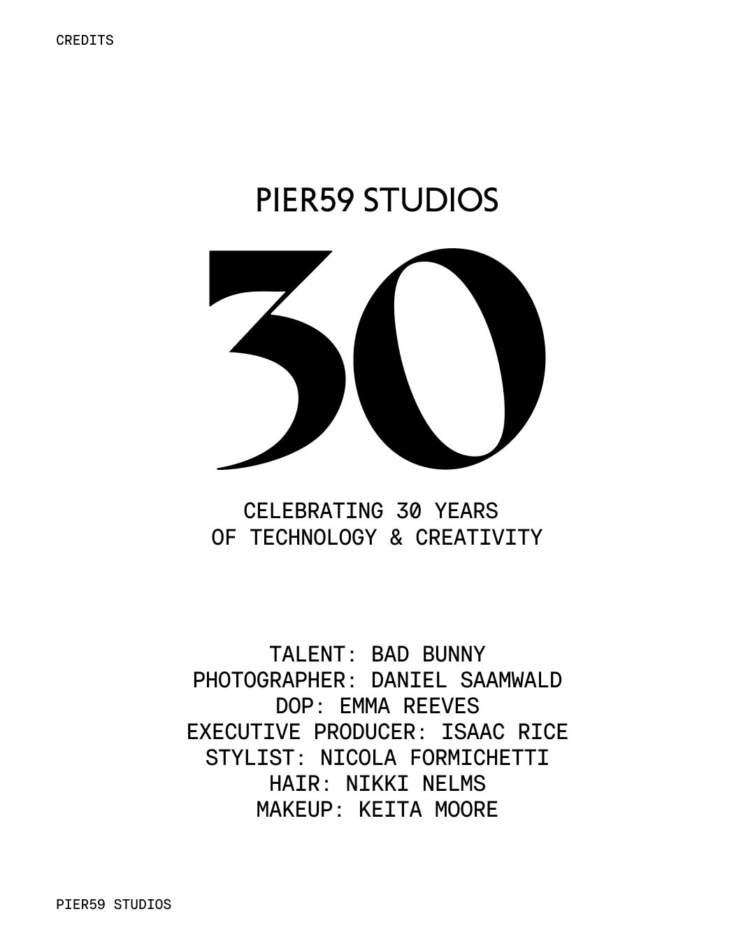 Revisiting Bad Bunny in the studio for Rolling Stone, in honor of his Super Bowl Halftime Show performance. ⁠
⁠
One of many productions that shaped visual culture over the last three decades.⁠ Shot at PIER59 Studios.⁠
⁠
Join us as we celebrate 30 years of creativity & technology.