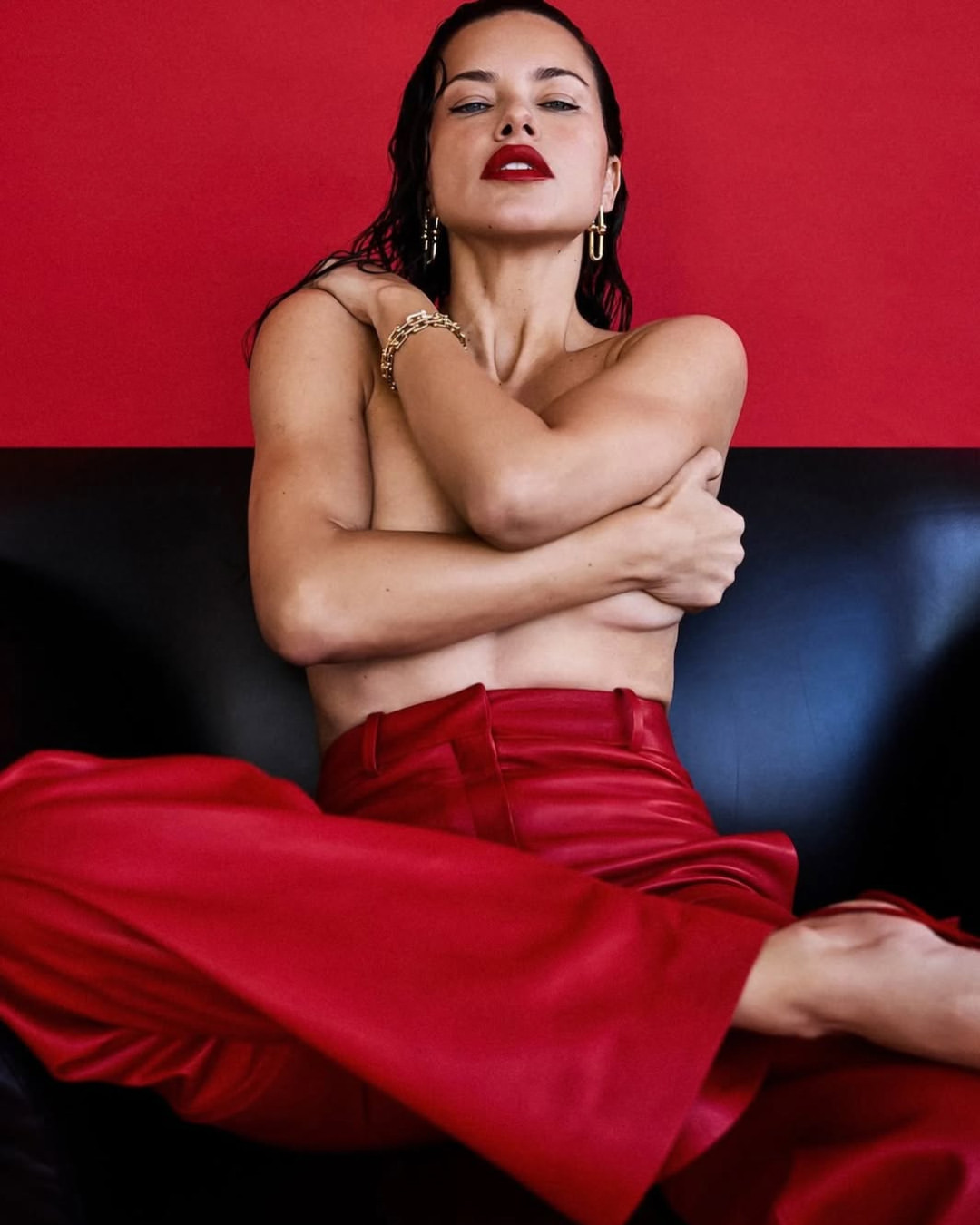 Adriana Lima, bringing her iconic supermodel energ...