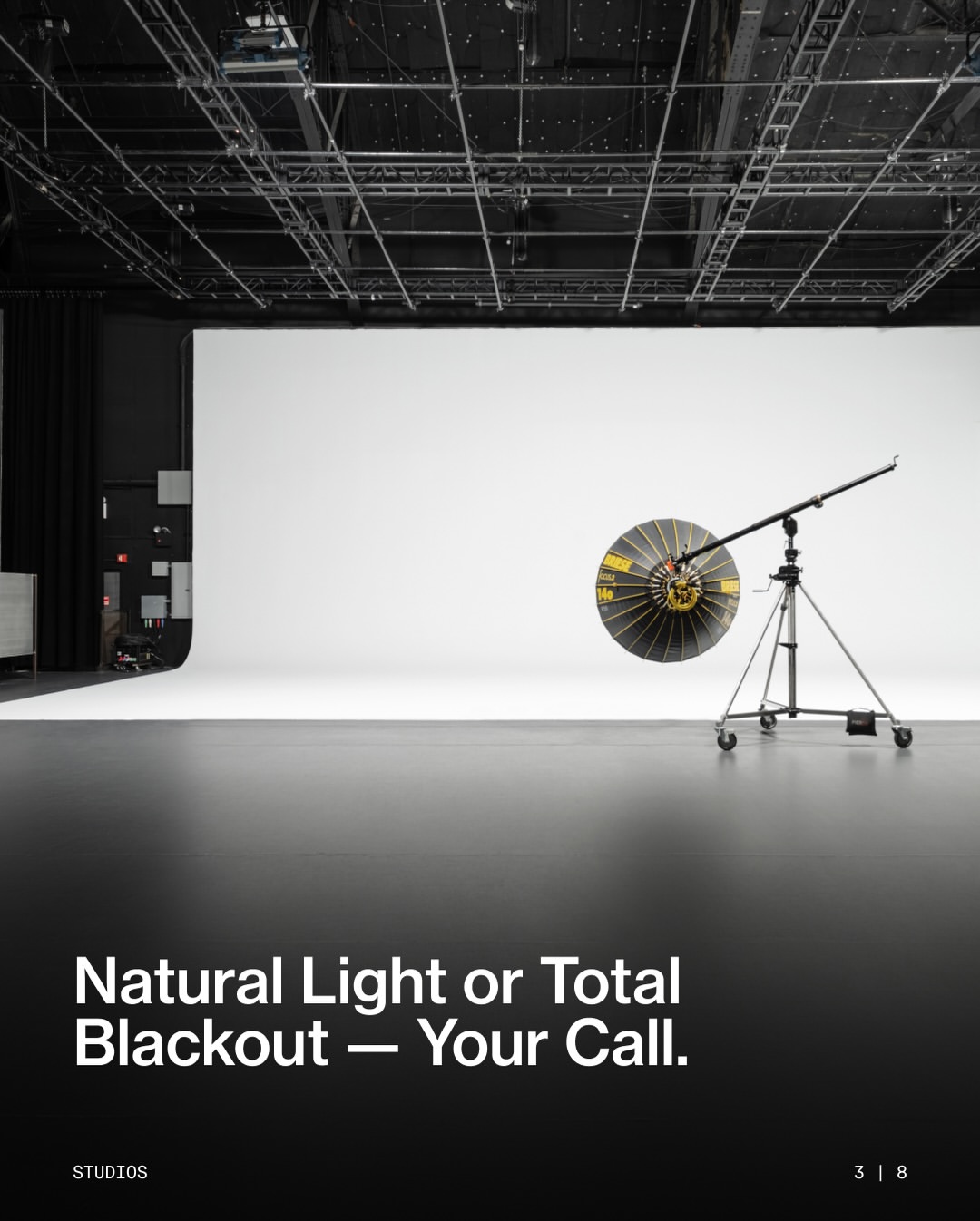 110,000 square feet of possibility.⁠
⁠
With 11 column-free, fully customizable studios, PIER59 Studios is where iconic shoots are made. From daylight-filled spaces to blackout control, motorized grids, and in-house tech support — every square foot is built to elevate the process.⁠
⁠
Whether it’s fashion, film, or art — our studios aren’t just the setting. They’re part of the story.