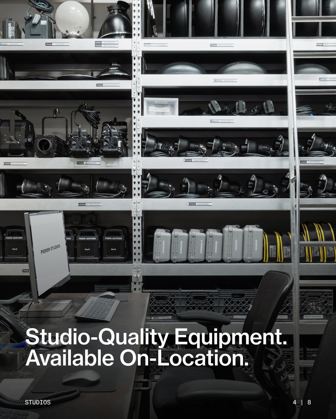110,000 square feet of possibility.⁠
⁠
With 11 column-free, fully customizable studios, PIER59 Studios is where iconic shoots are made. From daylight-filled spaces to blackout control, motorized grids, and in-house tech support — every square foot is built to elevate the process.⁠
⁠
Whether it’s fashion, film, or art — our studios aren’t just the setting. They’re part of the story.
