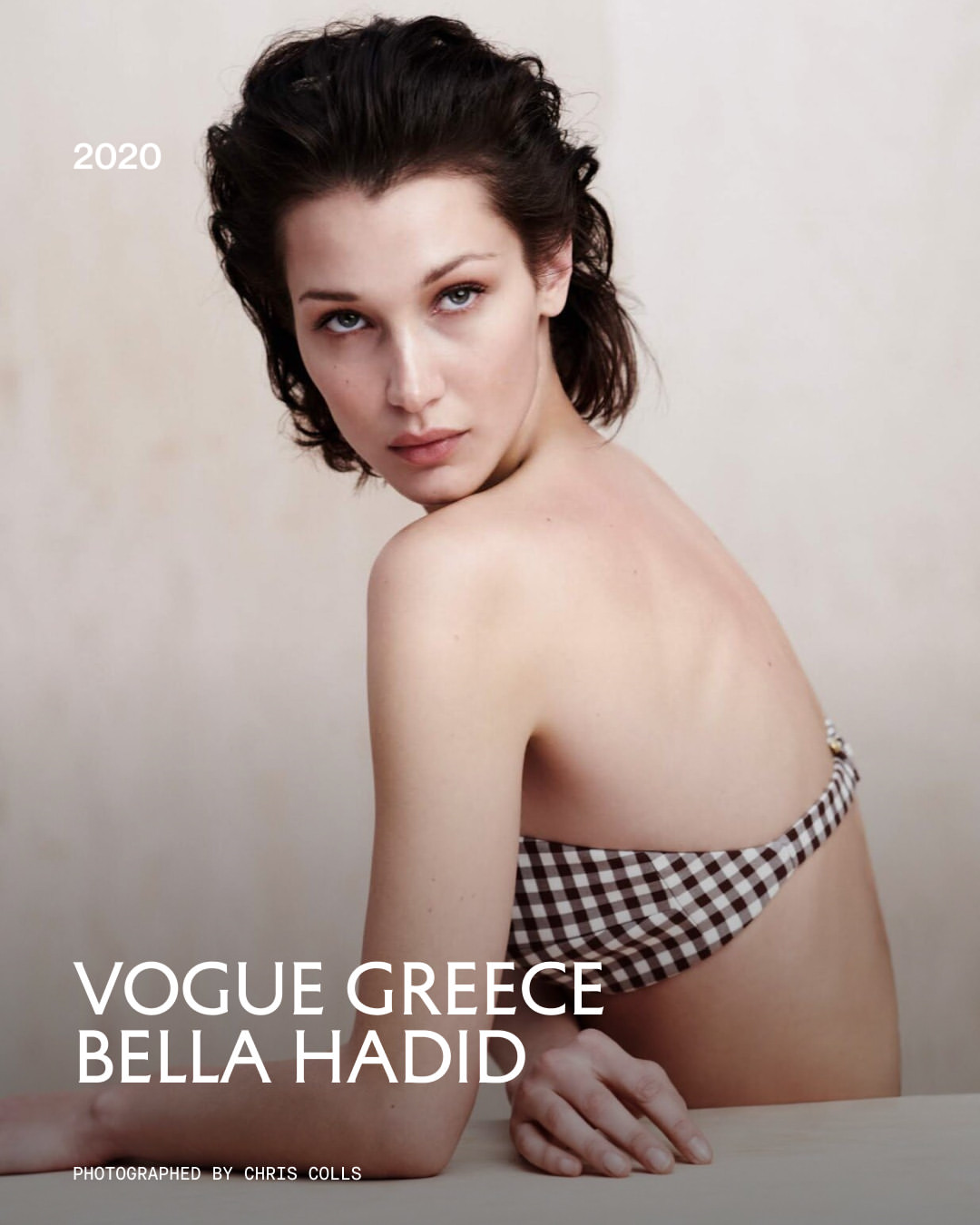 Bella Hadid for Vogue Greece. Shot at PIER59 Studi...