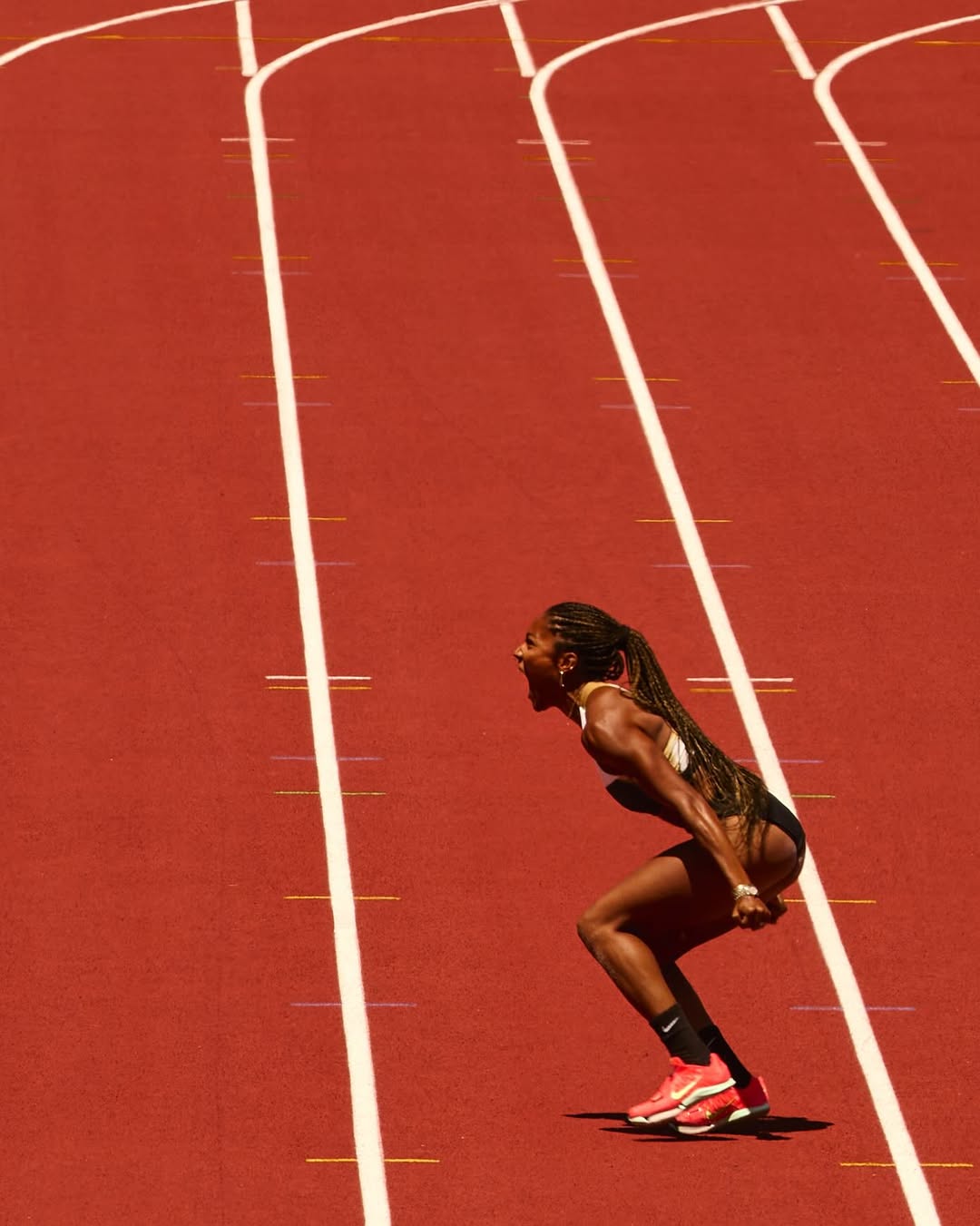Pip Cowley X Tara Davis-Woodhall for Nike Prefontaine Classic Jul. 25