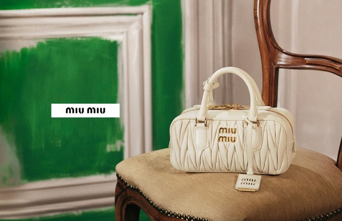 The 2026 @miumiu Leathergoods campaign shot with #...