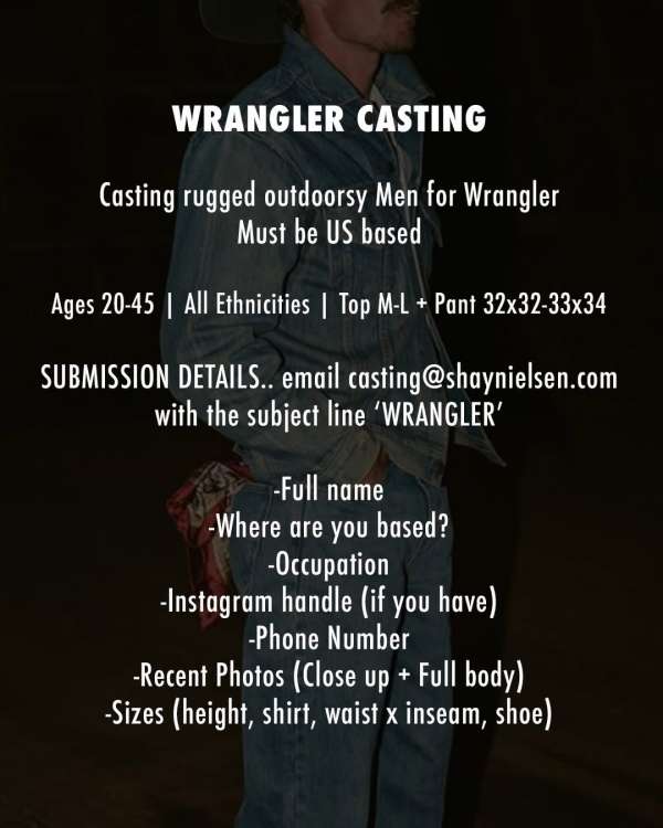 ⭐️WRANGLER CASTING⭐️ Casting rugged outdoor...