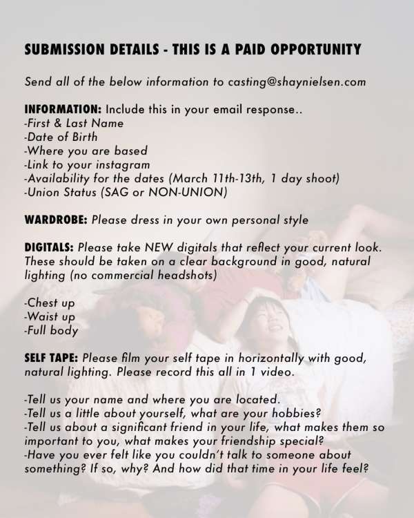 ✨CASTING LOS ANGELES✨ We are working on an ...