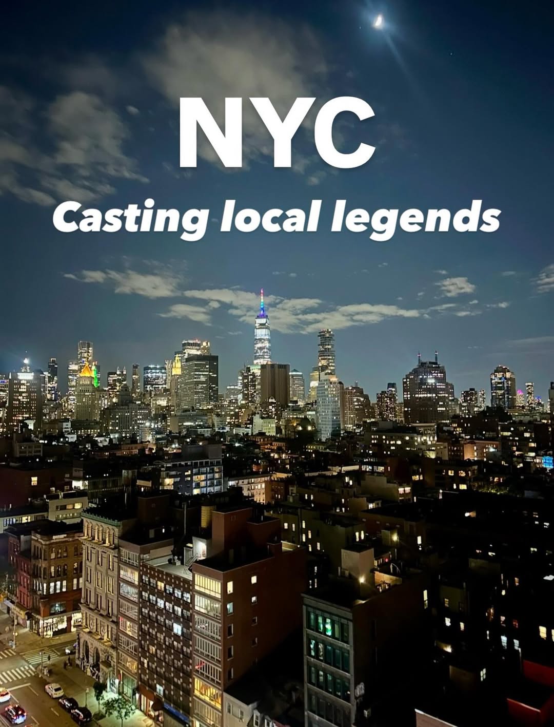 CASTING LOCAL NY LEGENDS FOR MAJOR CAMPAIGN 🍎

We’re looking for true New York originals, the kind of people you’d only know if you’re really tapped into the local scene. Tag your favorite bodega owner, magazine shop, tattoo artist, nail salon owner, jeweler, DJ, or any other hidden gem that makes this city what it is.