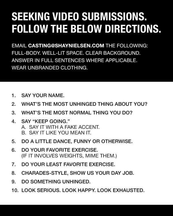 CASTING NYC based people to be part of an u...