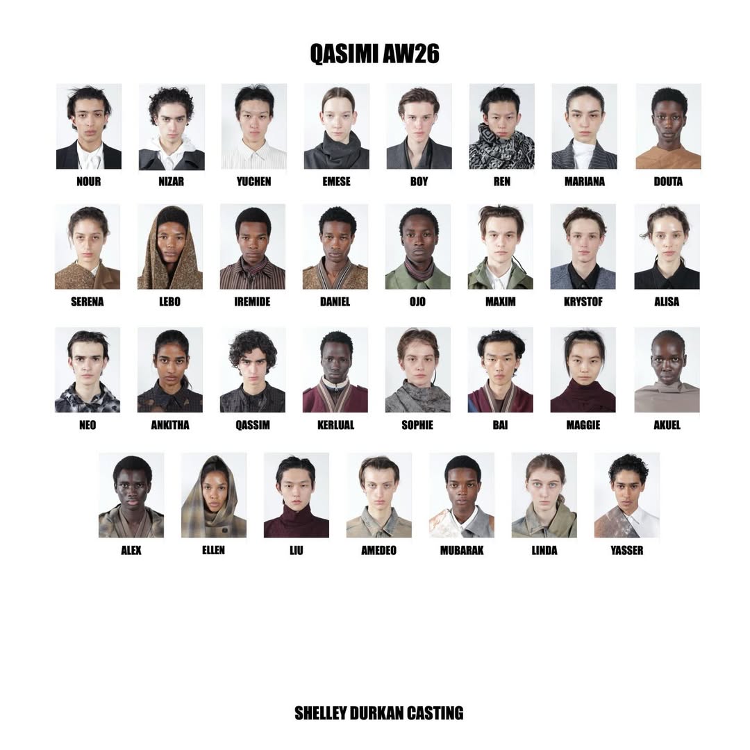 @qasimi_official AW26
Creative Director: @hooralq
Styling: @hannakelifa
Casting: @shelleydurkancasting
Casting production: @alexisnegrin @bubimilagro @simonericcomi
Hair: @roxy___hair
Makeup: @crystabelefemenariley
Shoes: @atelier_inscrire
Music @mimixumusic
Concept/Spatial design: @leonkacinari
Video: @studio.premices
Lighting: @hydradesign__
Runway Photography: @estrop_barcelona
Artist Collaboration
Dala Nasser