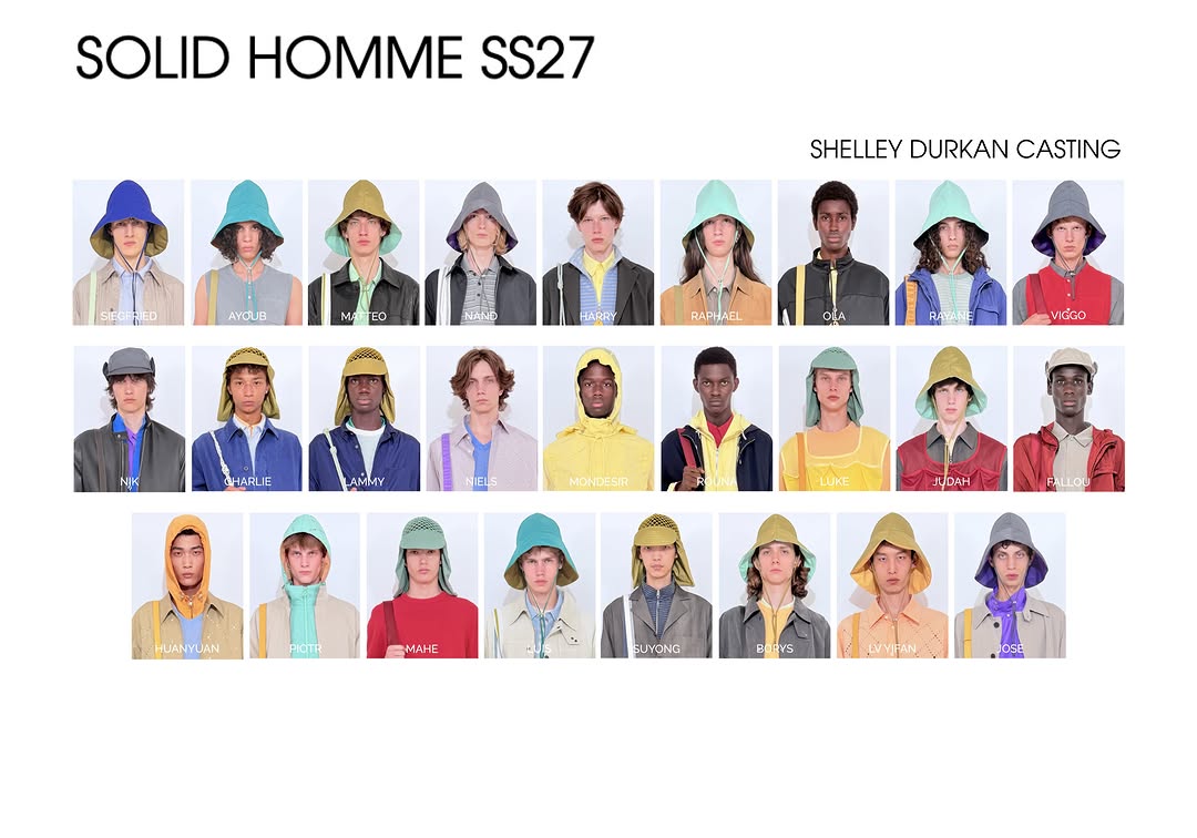 @solidhomme SS27
SOLID HOMME SPRING SUMMER 2027
Styling: @reed_danny
Art Directing: @fosburyarchitecture
Hair: @joeburwin
Makeup: @minkimmakeup
Casting: @shelleydurkancasting
Casting production: James Coyne, Lana Randolfi, Giulia Ceccarelli
Photo: @lucatombolini
Production: @withoutproduction