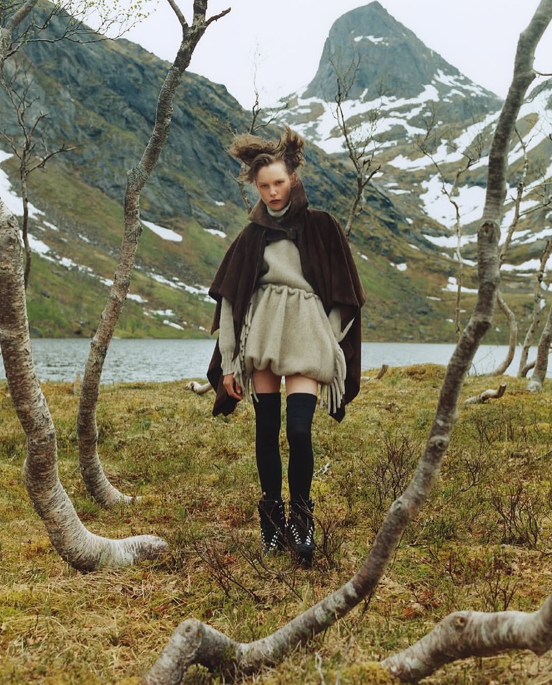 Théo de Gueltzl for D la Repubblica

For the latest Travel Issue of D la Repubblica, French photographer Théo de Gueltzl ventures near the Arctic Circle to capture the raw beauty of Norway. In the North, the finest light comes during the blue hour, around three in the afternoon in the heart of winter, just before night falls. De Gueltzl seizes this fleeting glow, photographing model Théa Almqvist among dramatic fjords, black rocks, and waterways dusted with the season’s first snow. The images evoke a sense of quiet wonder, where each frame balances solitude with the grandeur of nature. Every shot reveals subtle contrasts, the dark, rugged cliffs against the soft, pale light, the still waters reflecting fleeting glimpses of sky. With each image, the photographer invites viewers to pause and linger, to feel the serene magic of the northern light and the almost tangible stillness that blankets this frozen landscape, a place where time seems to slow and the world holds its breath.

Creative Direction @drepubblicait @efarneti
Photographer @‌theodegueltzl
Styling @jamesvaleri
Make up @anthonypreel_⁠
Hair @‌eugenesouleiman
Talent @‌thea_almqvist
Post House @sheriff.projects
#sheriffprojects