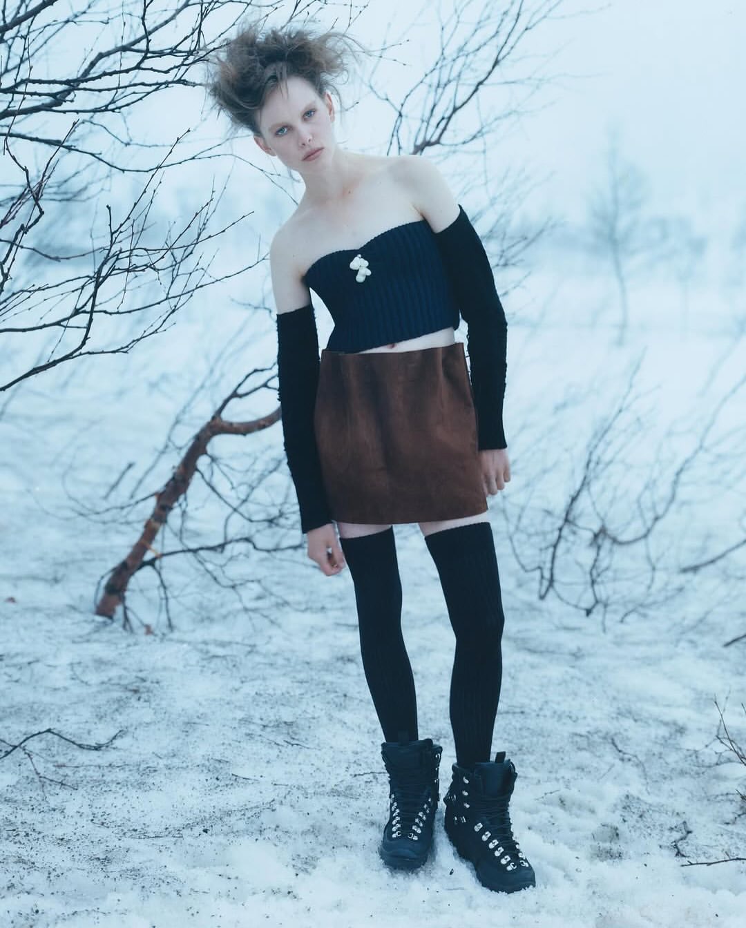 Théo de Gueltzl for D la Repubblica

For the latest Travel Issue of D la Repubblica, French photographer Théo de Gueltzl ventures near the Arctic Circle to capture the raw beauty of Norway. In the North, the finest light comes during the blue hour, around three in the afternoon in the heart of winter, just before night falls. De Gueltzl seizes this fleeting glow, photographing model Théa Almqvist among dramatic fjords, black rocks, and waterways dusted with the season’s first snow. The images evoke a sense of quiet wonder, where each frame balances solitude with the grandeur of nature. Every shot reveals subtle contrasts, the dark, rugged cliffs against the soft, pale light, the still waters reflecting fleeting glimpses of sky. With each image, the photographer invites viewers to pause and linger, to feel the serene magic of the northern light and the almost tangible stillness that blankets this frozen landscape, a place where time seems to slow and the world holds its breath.

Creative Direction @drepubblicait @efarneti
Photographer @‌theodegueltzl
Styling @jamesvaleri
Make up @anthonypreel_⁠
Hair @‌eugenesouleiman
Talent @‌thea_almqvist
Post House @sheriff.projects
#sheriffprojects