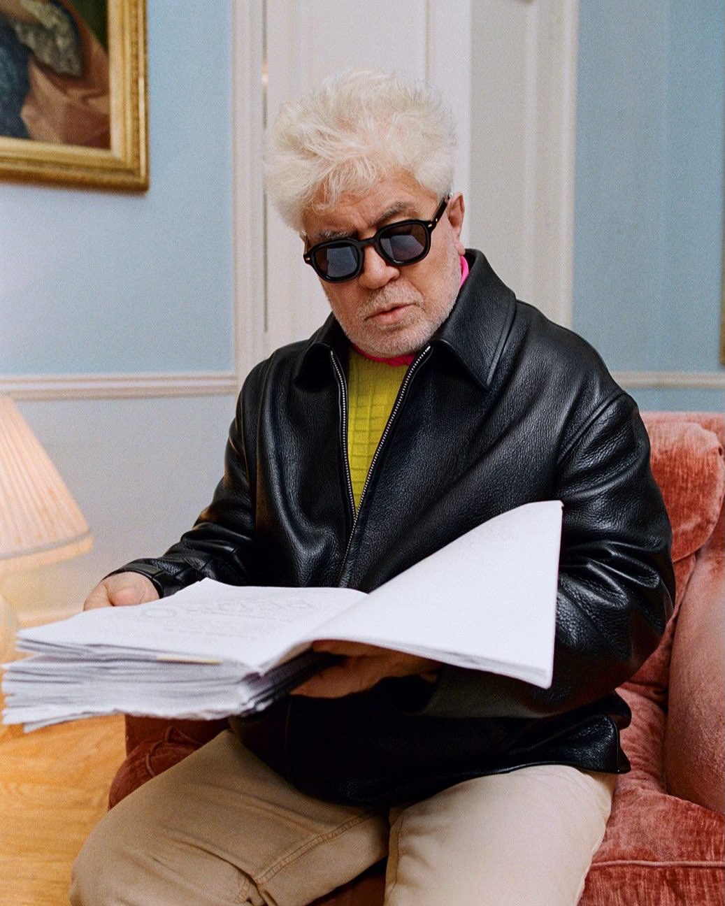 Pedro Almodóvar for Vogue Spain shot by Sebastián Faena

For the new issue of Vogue Spain, the ever-iconic Pedro Almodóvar appears on the cover for the first time, joined by the actresses of his latest film Amarga Navidad: Barbara Lennie, Aitana Sánchez-Gijón, Vicky Luengo and Milena Smit.
Titled El ensayo, the portfolio explores the boundaries of autofiction and the intimate bond between the director and his performers. Through personal reflections, on-set complicity and insights into the creative process, each reveals a different facet of Almodóvar’s artistic universe. True to his independent spirit, the filmmaker embraces a project driven not by market expectations but by artistic necessity. Brought to life by an exceptional cast, this issue of Vogue Spain stands as a defining moment where cinema, fashion and self-narrative converge.

Creative Direction @voguespain @raulmartinez1024
Talent #PedroAlmodovar @barbaralennie @aitanasanchezgijon @vickyluengo @milenasmitm
Photographer @sebastianfaena
Styling @aliciapadron_
Make Up @mayumioda25
Hair @pierresaintsever
Set Design @mariaona11
Post House @sheriff.projects 
#sheriffprojects