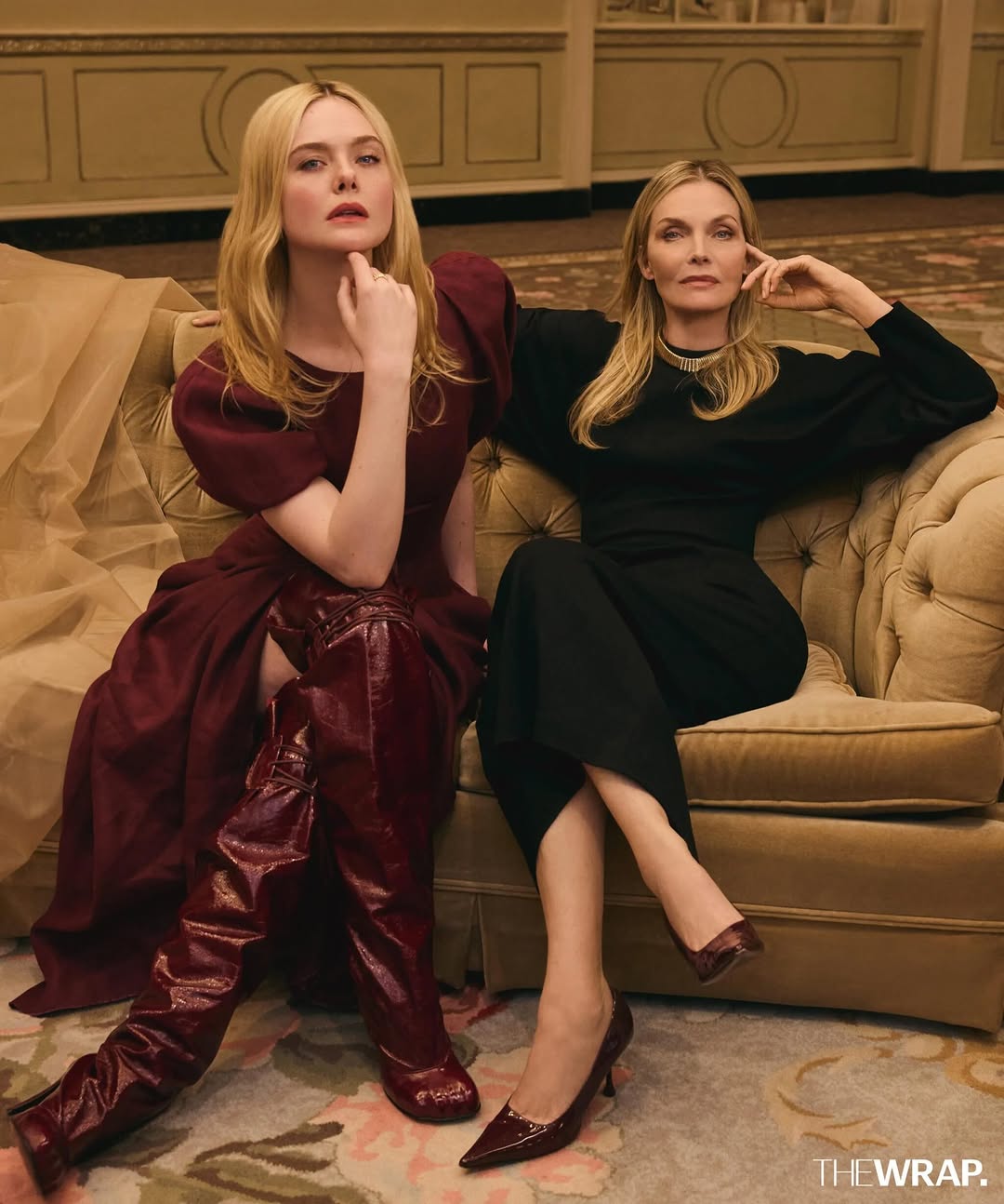 @ellefanning & @michellepfeifferofficial for the c...