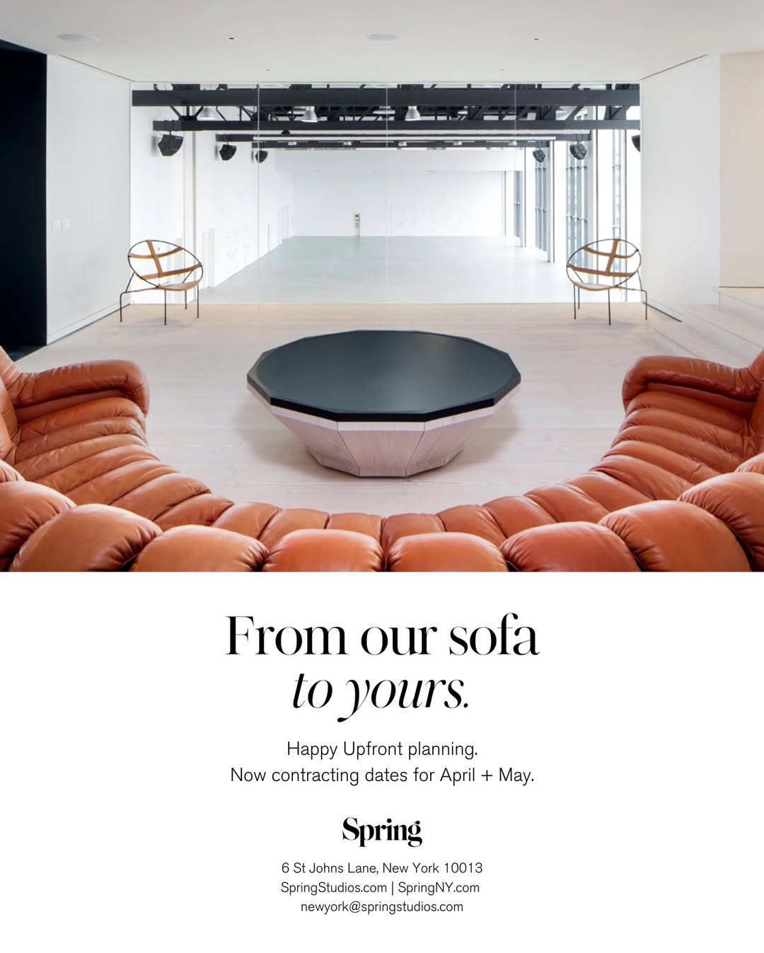 #Upfronts hit different at Spring. Contact newyork@springstudios.com to check avails or request a tour. 

See all spaces at springny.com