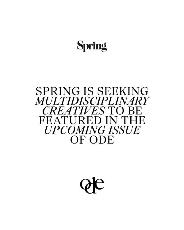 Final Call for Spring's ODE Issue 3!