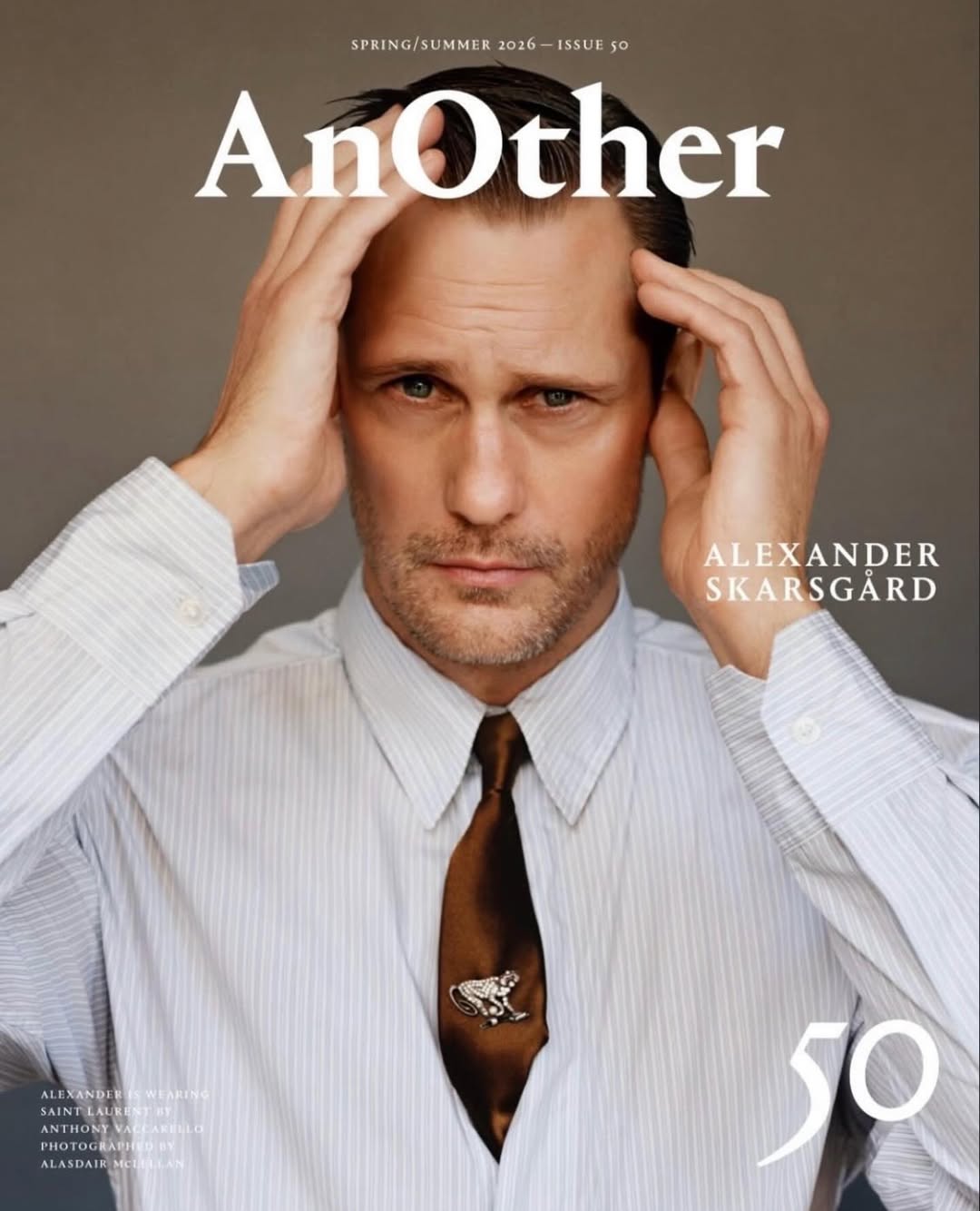 Alexander Skarsgård shot by @alasdairmclellan for @anothermagazine in Studio 2

Photography @alasdairmclellan
Styling @alistermackie
#AlexanderSkarsgard in conversation with jacksunnucks
Editor-in-chief @susannahfrankel 
Art direction @sj_todd_ 
Casting @gkldprojects
Hair @anthonyturnerhair
Make-up @melarter
Set design @andyhillmanstudio 
Set build deancoombs
Processing @bayeux_ltd
Production @partner.films
Producer @fernandadugdale
Production coordinator starsantoshannan
Post-production #Output 

#shootatstreet