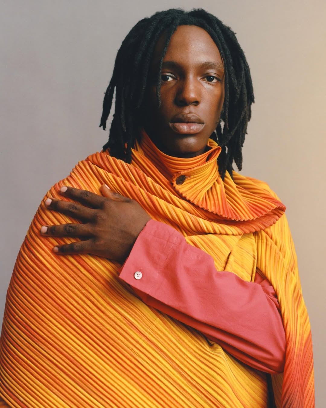 Ismael, Santiago, Bryan, Glory, Neri, and Aaron by Lola & Pani for Homme Plissé Issey Miyake SS26.