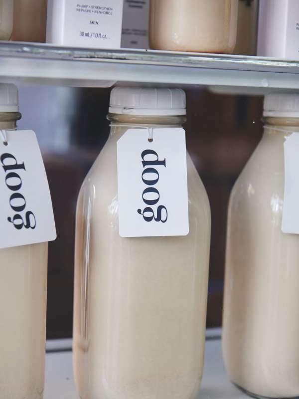 Custom @goop truck distributing milk, cooki...