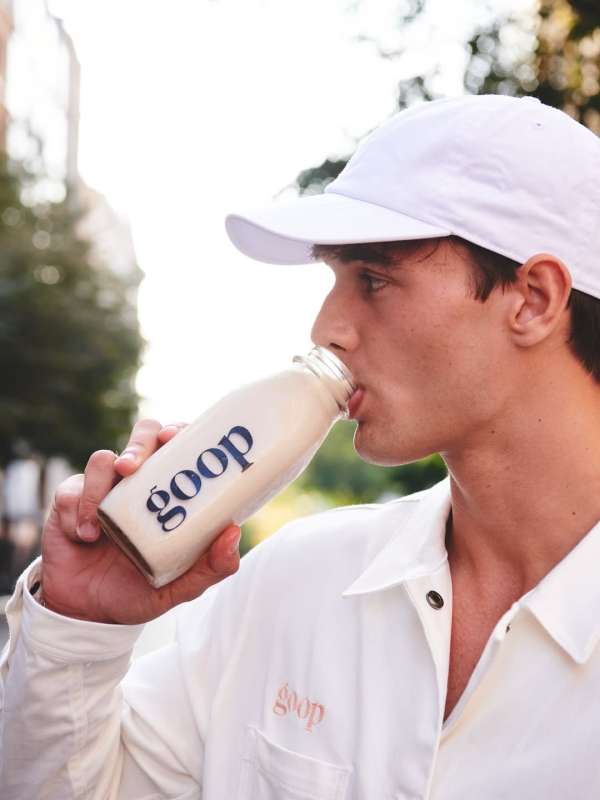 Custom @goop truck distributing milk, cooki...