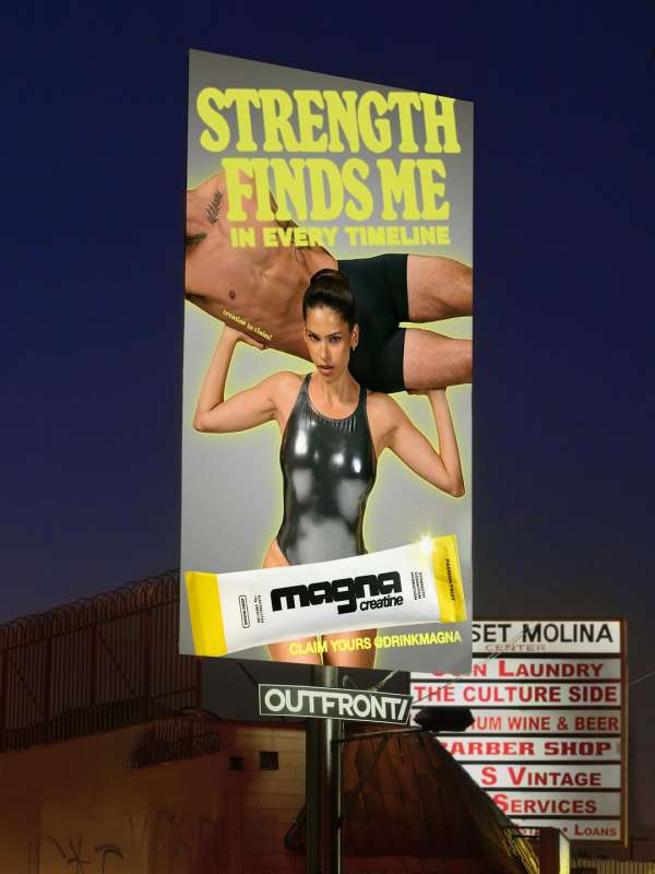 @drinkmagna creatine billboards live in Los...