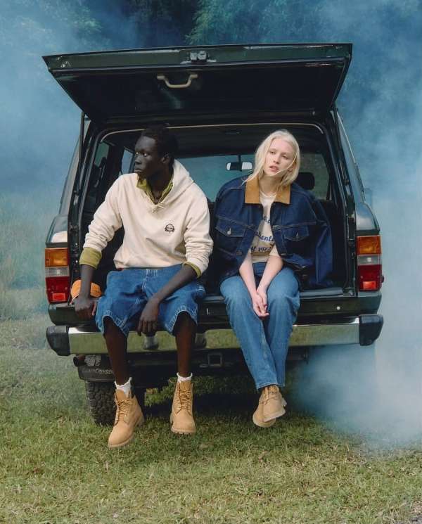Adol Akuei and Kristina Byerle for @timberl...