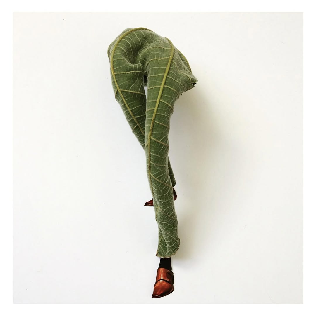some collages by @smallditch made with found objects and fashion elements.