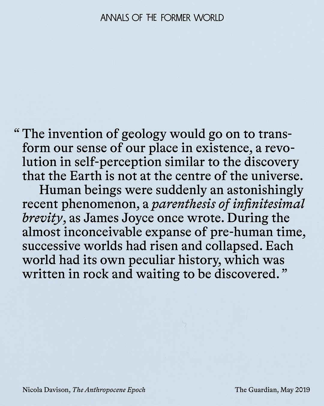“Fathoming deep time is arguably geology’s sin...