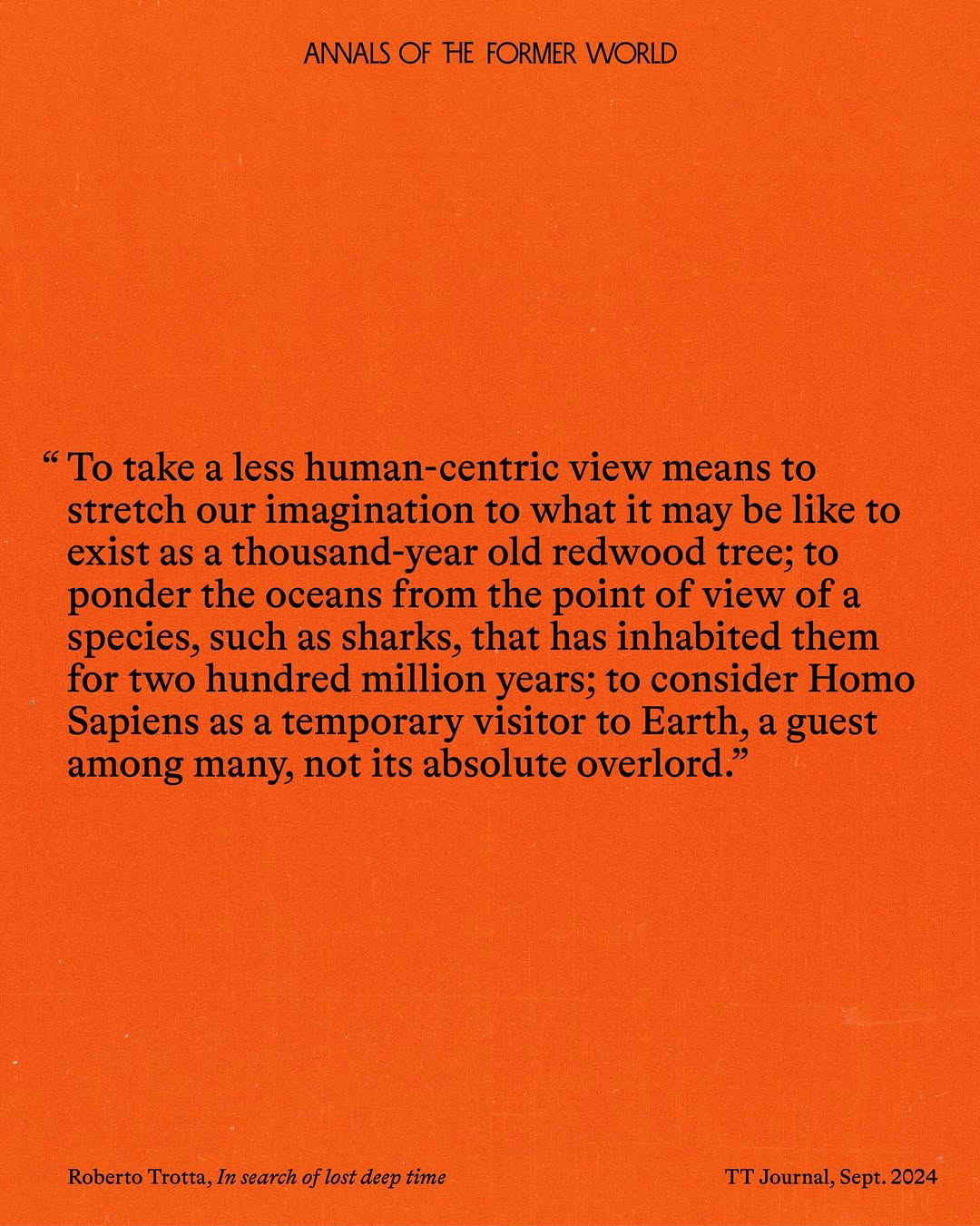 “Fathoming deep time is arguably geology’s sin...