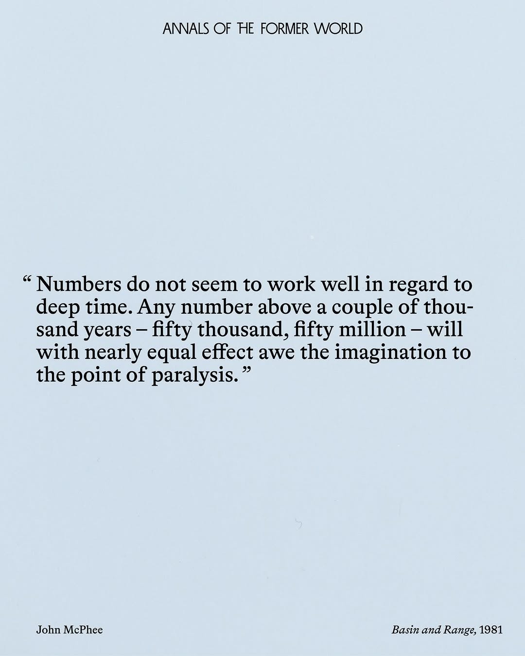 “Fathoming deep time is arguably geology’s sin...