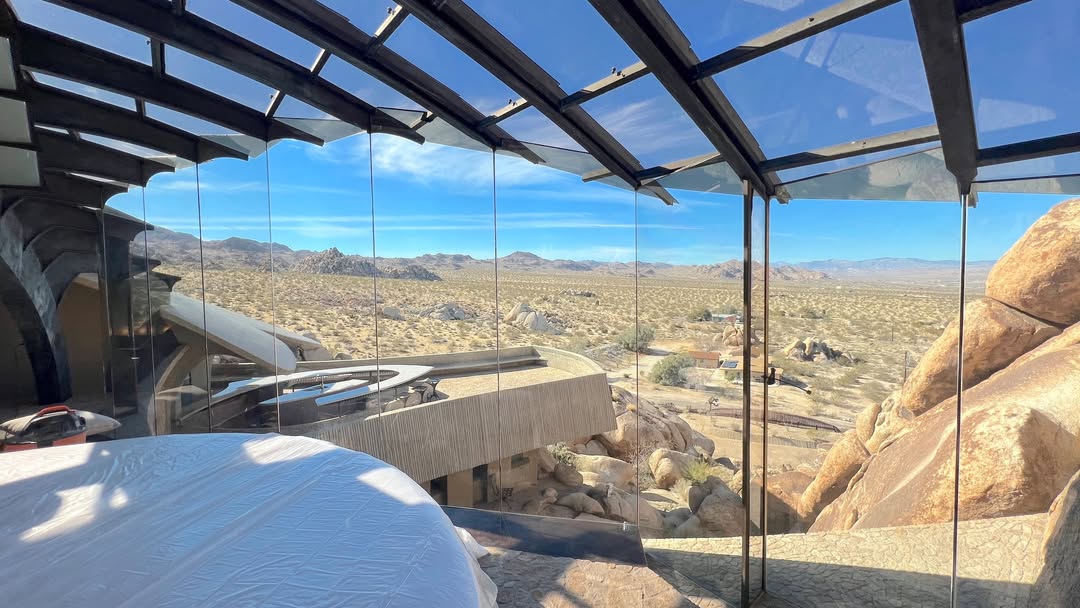 High Desert architecture surrounded by boul...