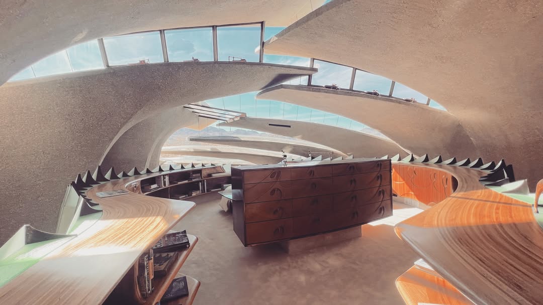 High Desert architecture surrounded by boul...